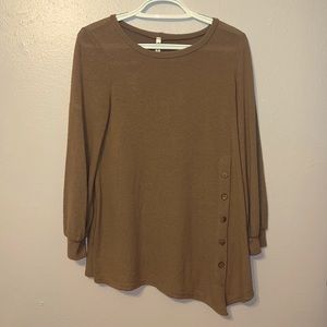 Taupe brown tunic sweater